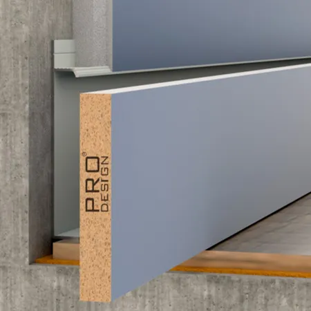 МДФ вставка скрытого плинтуса Pro Design 70 мм RAL
