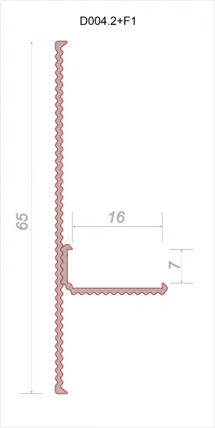 Универсальный теневой профиль D004.2A  Черный 