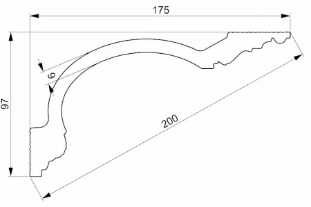 Карниз потолочный GLANZEPOL GP82