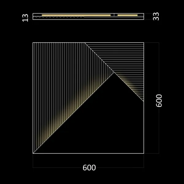 Гипсовая 3D панель Artpole FIELDS LED-2 (теплый свет)