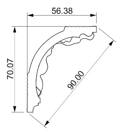 Карниз потолочный GLANZEPOL GP31