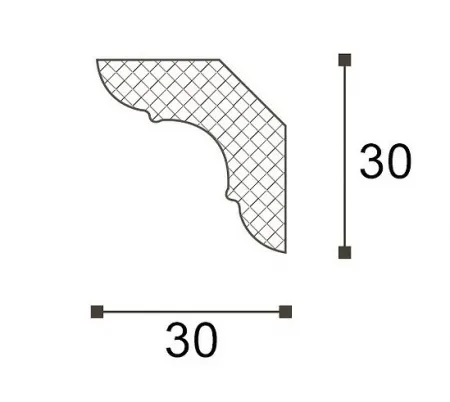 Плинтус потолочный NMС LX30
