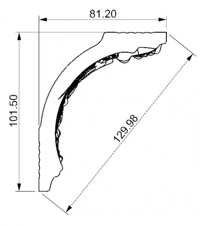 Карниз потолочный GLANZEPOL GP14