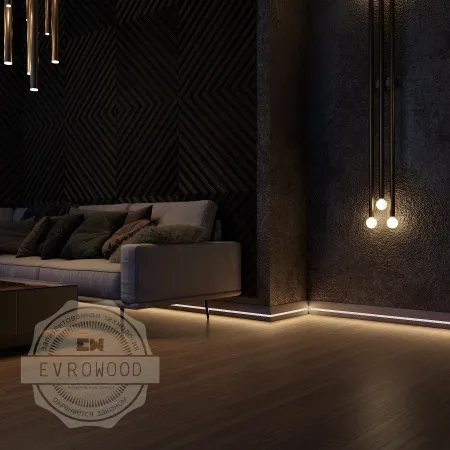 Плинтус напольный Evrowood PN 080 LED