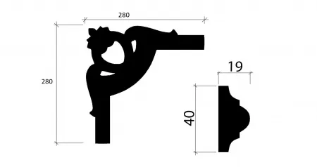 Угловой элемент DECOR DIZAYN C3-DD002