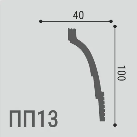 Карниз потолочный Де-Багет ПП 13 100/40