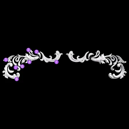 Угловой элемент наборный гипсовый Artpole U93N (пара)