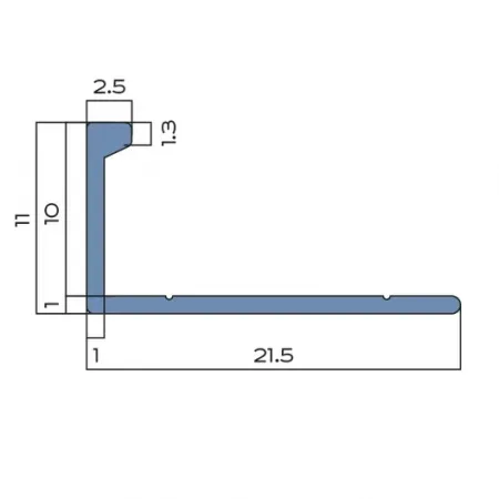 Профиль L-образный гибкий 10мм NEEXY (золото матовое)	