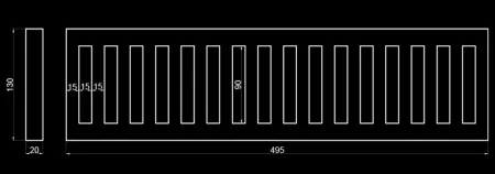 Фриз гипсовый Artpole SF58V (вентиляционный)