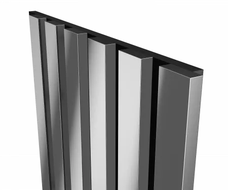 Комплект акуст.панелей, черный войлок, рейки ЭКОПОЛИМЕР хром/2шт/600