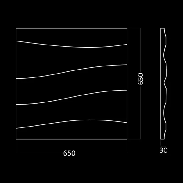Гипсовая 3D панель Artpole SMOKE 1