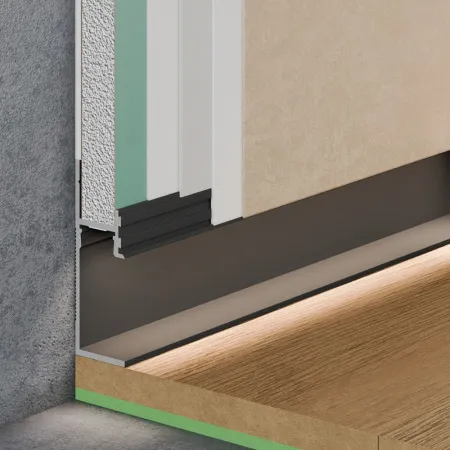 Теневой плинтус скрытого монтажа Pro Design 7210 Черный муар