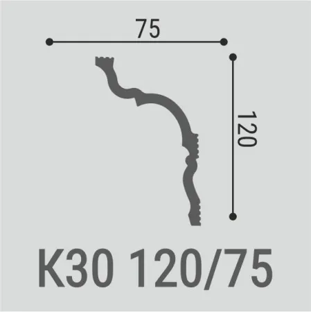 Карниз потолочный Bello Deco К30 120/75