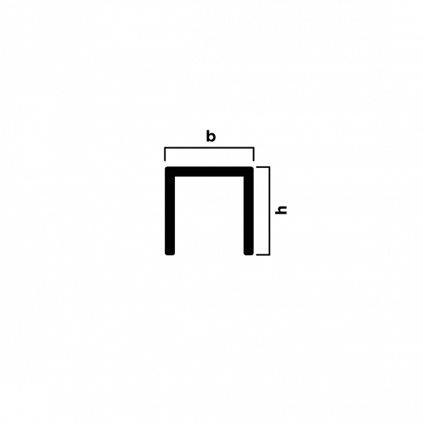 П- образный профиль латунь NEEXY 10 х 10 мм (полированная)