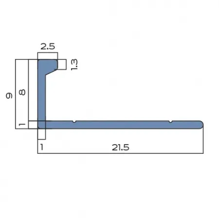 Профиль L-образный гибкий 8мм NEEXY (черный муар)