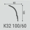 Карниз потолочный Bello Deco К32 100/60