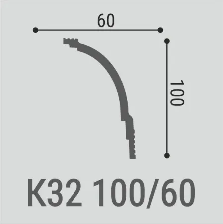 Карниз потолочный Bello Deco К32 100/60