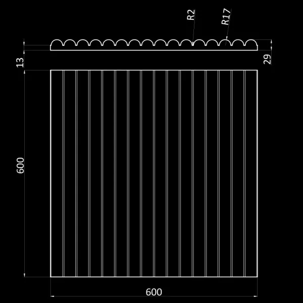 Гипсовая 3D панель WOODS K-1