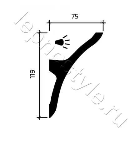 Карниз потолочный Европласт 1.50.623