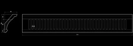 Карниз потолочный вентиляционный Artpole SK111