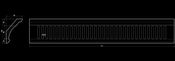Карниз потолочный вентиляционный Artpole SK111