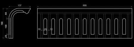 Карниз потолочный гипсовый Artpole SK233V