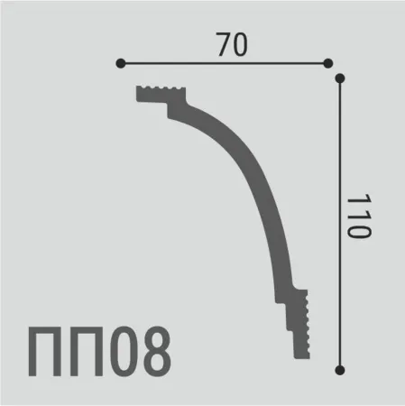 Карниз потолочный Де-Багет ПП 08 110/70