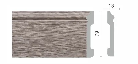 Плинтус напольный DECOR DIZAYN 005-80SH