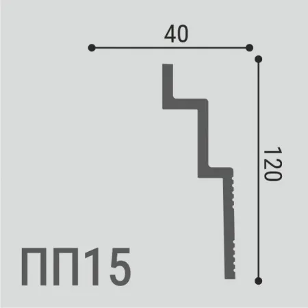 Карниз потолочный Де-Багет ПП 15 120/40