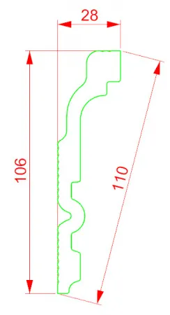 Карниз потолочный GLANZEPOL GP107
