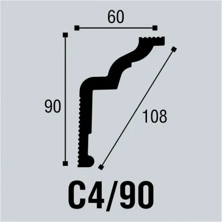 Карниз потолочный Bello Deco С4