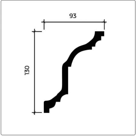 Карниз потолочный Европласт 1.50.254 Гибкий