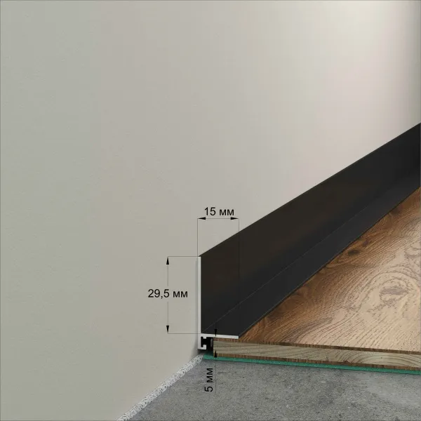 Микроплинтус LACONISTIQ L MAX угловой Золото анод