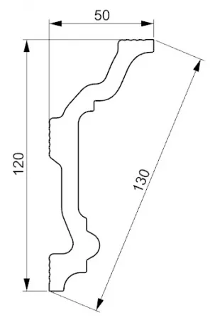 Карниз потолочный GLANZEPOL GP96
