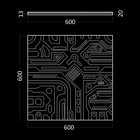 Гипсовая 3D панель Artpole EX-MACHINA A