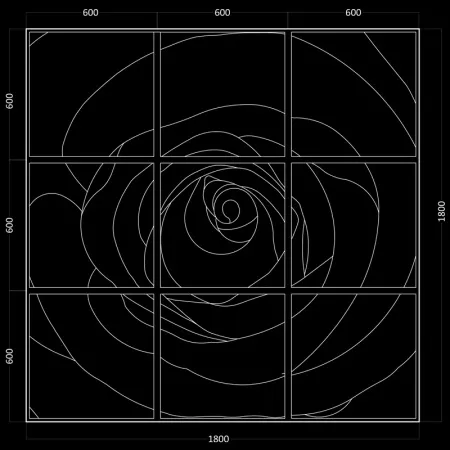 Гипсовая 3D панель Artpole ROSE