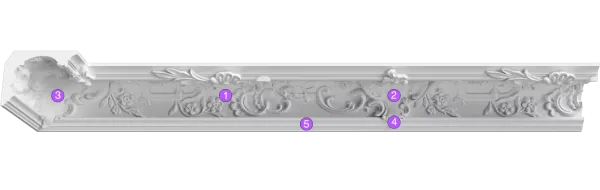 Карниз потолочный гипсовый Artpole SK360U (угол)