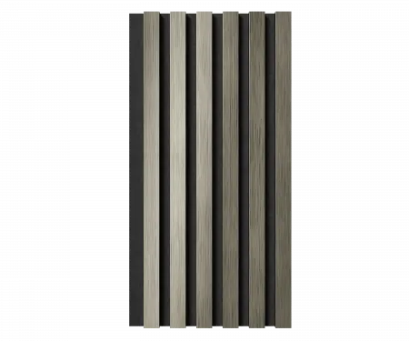 Комплект акуст.панелей, черный войлок, рейки ЭКОПОЛИМЕР платина матовая/2шт/600