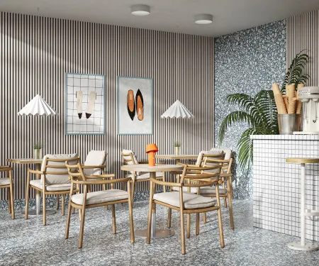 Акустическая панель COSCA черный войлок  Дуб клэр светлый/2750