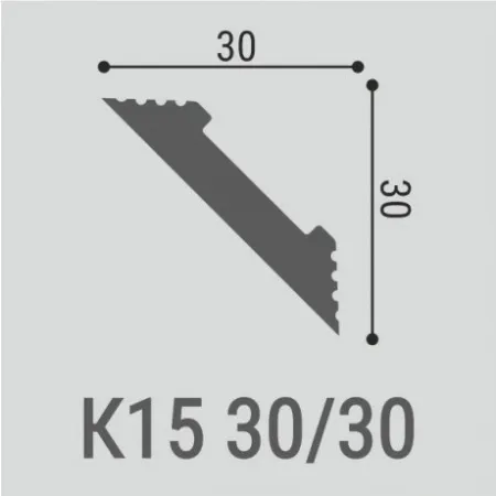 Карниз потолочный Bello Deco К15 30/30