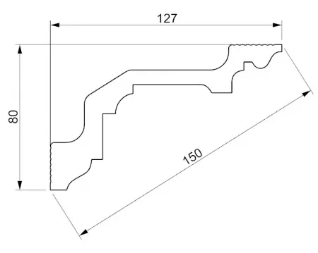 Карниз потолочный GLANZEPOL GP68