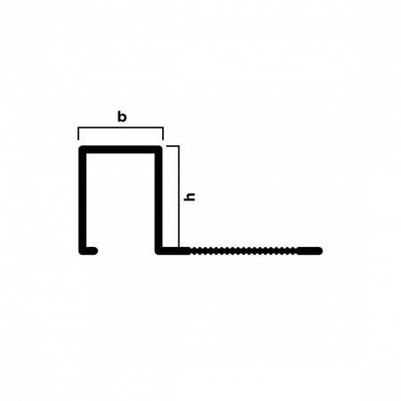 Профиль для плитки внешний P 10мм х 12мм (черный матовый)