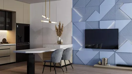 Гипсовая 3D панель Artpole FIELDS LED-2 (нейтральный свет)