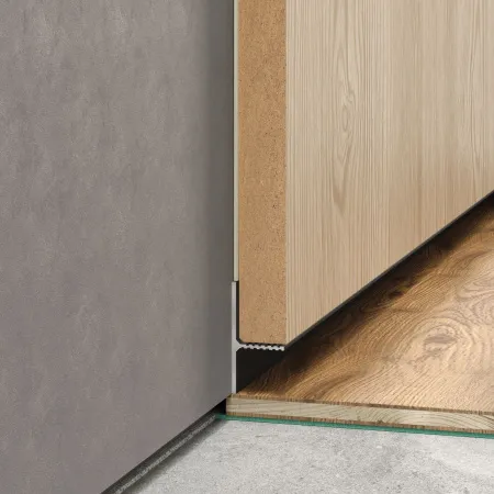 Теневой плинтус LACONISTIQ REVERSE 2.0 с кромкой 1.5мм., для панелей и керамогранита, Светлое золото