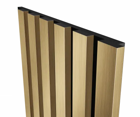 Комплект акуст.панелей, черный войлок, рейки ЭКОПОЛИМЕР золото матовое/2шт/600