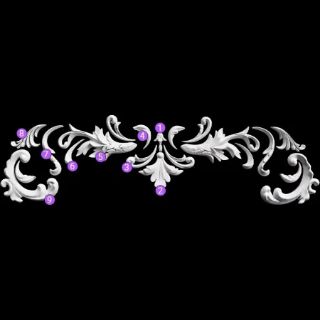 Орнамент из гипса Artpole SDT120N (накладной)