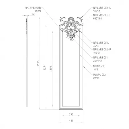 Комплект декора STAVROS CPU.VRS-060