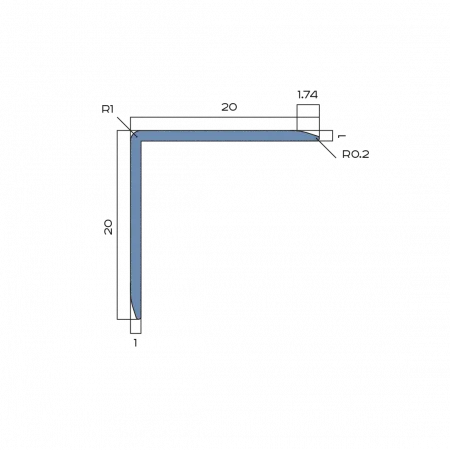 Защитный угол 20мм х 20мм NEEXY (бронза блестящая)
