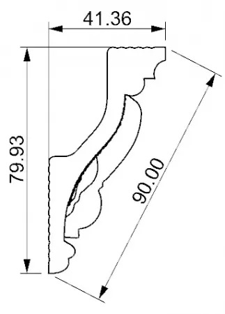 Карниз потолочный GLANZEPOL GP33