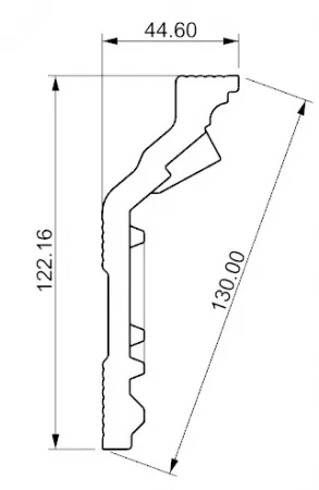 Карниз потолочный GLANZEPOL GP55